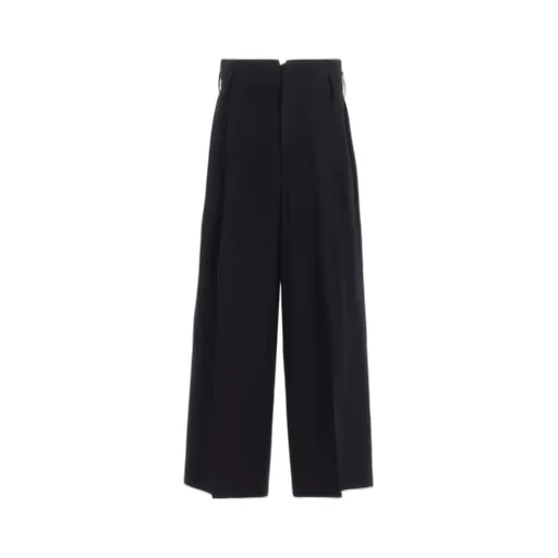 Viscose Tweed Stripe Double Tucked Pants
