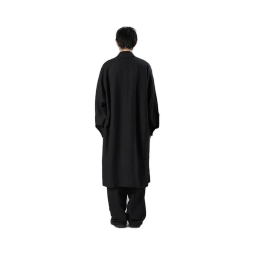 Viscose Tweed Stripe Long Coat