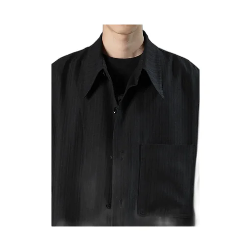 Viscose Tweed Stripe Long Coat