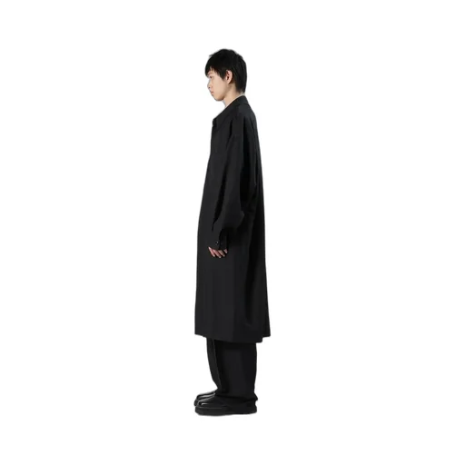 Viscose Tweed Stripe Long Coat