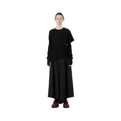 Viscose Tweed Stripe Wide Pants