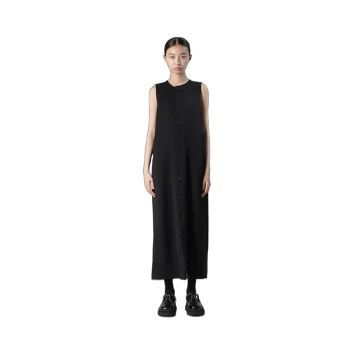 Wool Gabardine Front Open Dress