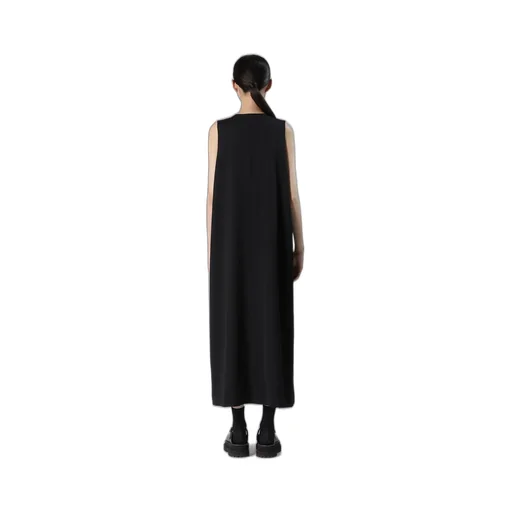 Wool Gabardine Front Open Dress