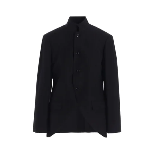 Viscose Tweed Stripe Stand Collar Jacket