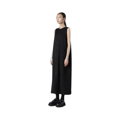 Wool Gabardine Front Open Dress