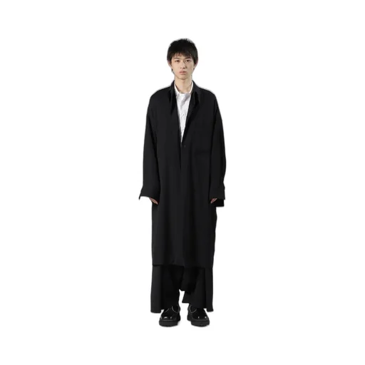 Wool Gabardine Long Coat