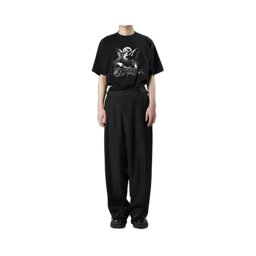 Viscose Tweed Stripe Sarouel Pants