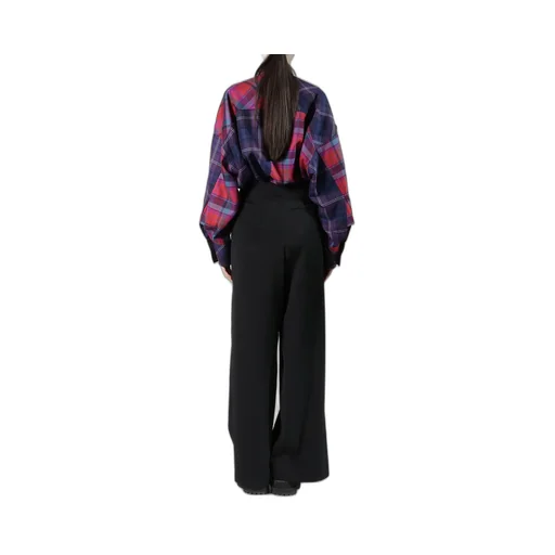 Wool Gabardine Belt Pants