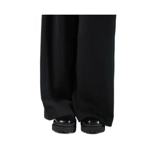 Wool Gabardine Belt Pants