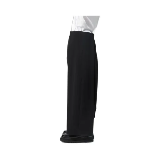 Wool Gabardine Sarouel Tucked Pants