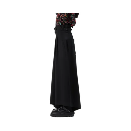Wool Gabardine Wide Pants