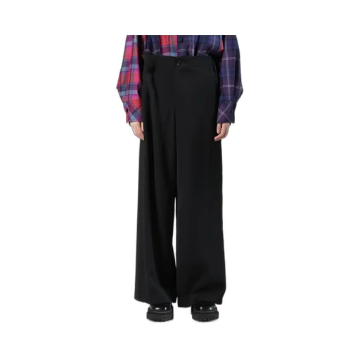 Wool Gabardine Belt Pants