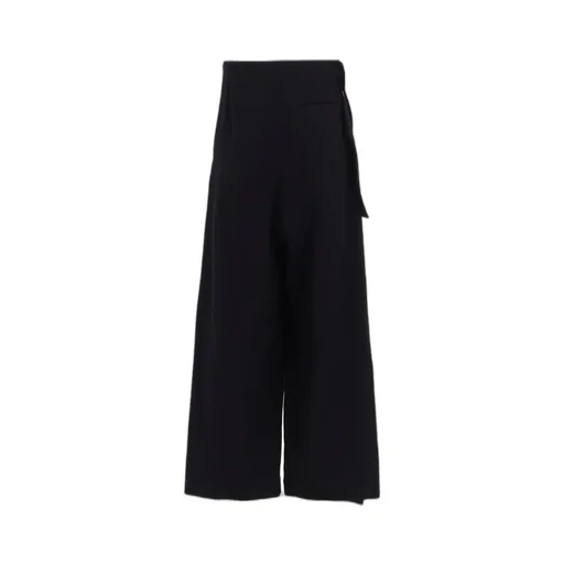 Wool Gabardine Belt Pants
