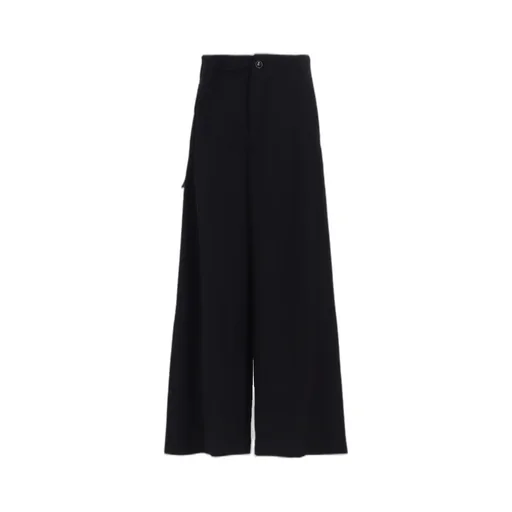 Wool Gabardine Belt Pants