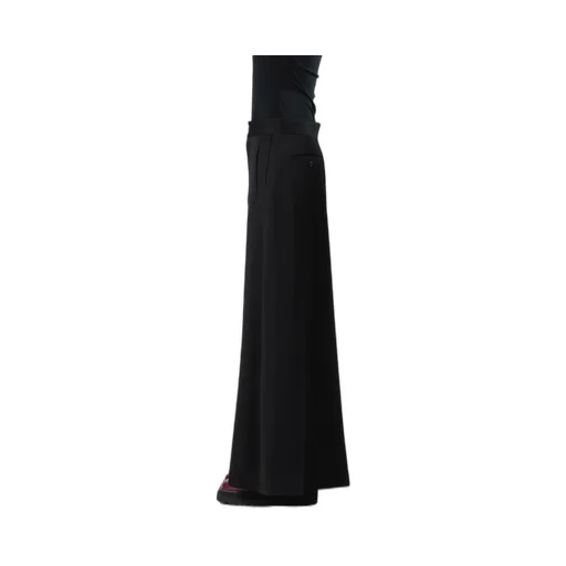 Wool Gabardine Line Skirt