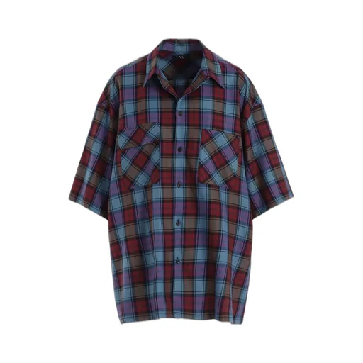 Twill Plaid Blouse