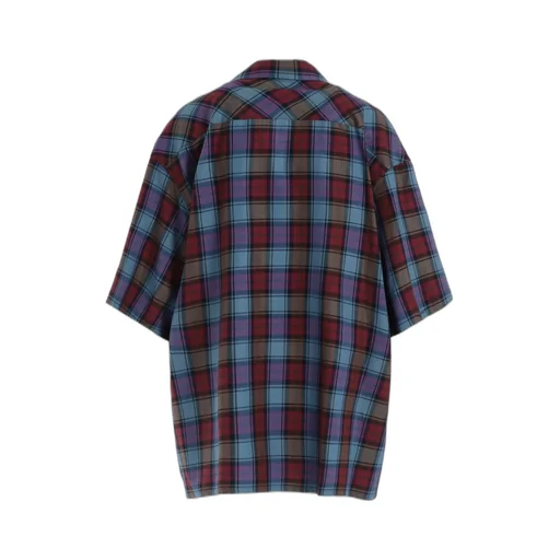 Twill Plaid Blouse