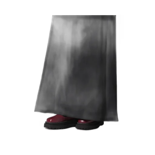 Wool Gabardine Line Skirt