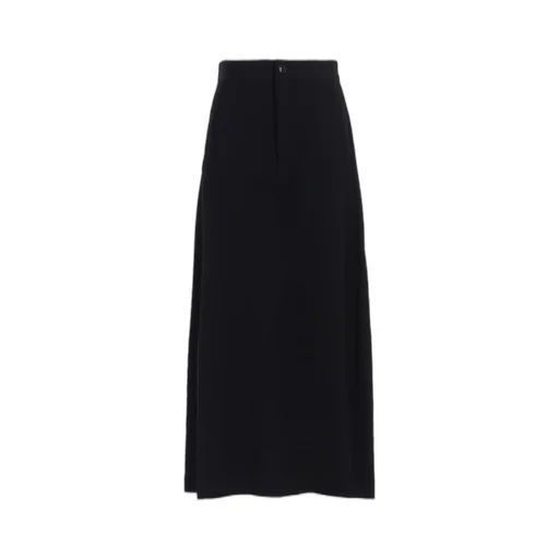 Wool Gabardine Line Skirt