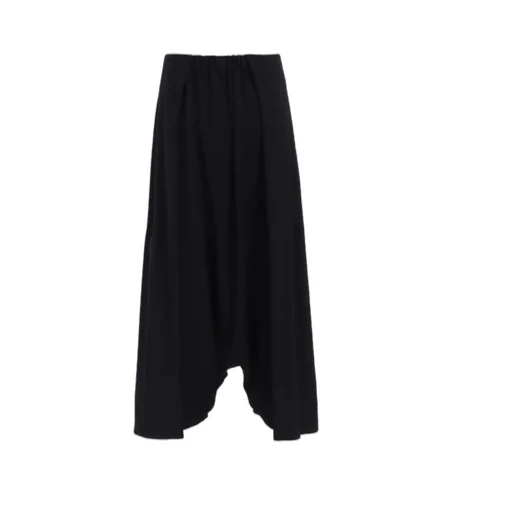 Wool Gabardine Sarouel Tucked Pants