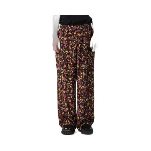 Flower Print Elastic Waist Pants