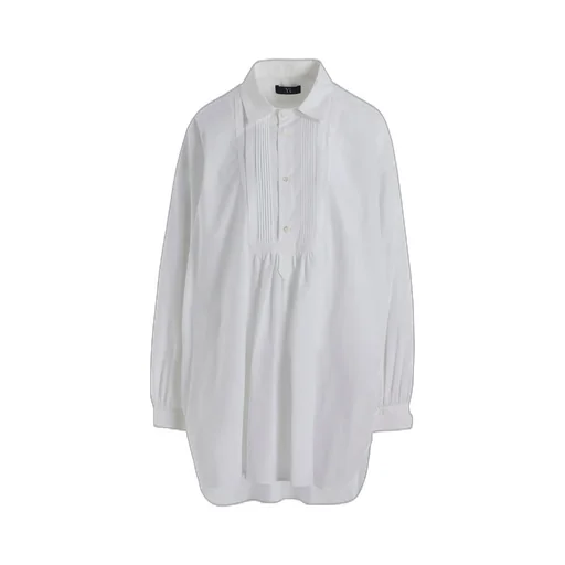 Compact Typewriter Pin Tucked Blouse