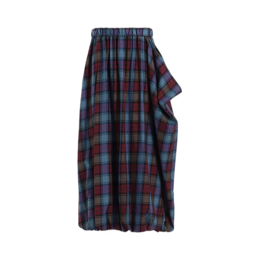 Twill Plaid Skirt
