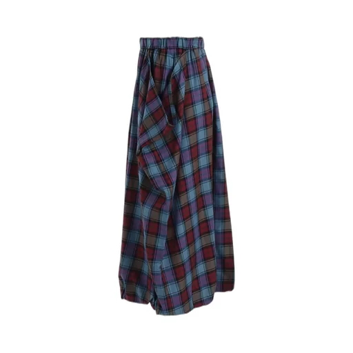 Twill Plaid Skirt
