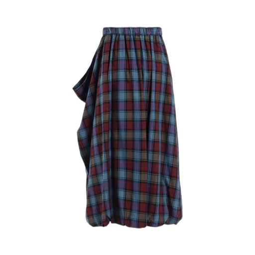 Twill Plaid Skirt