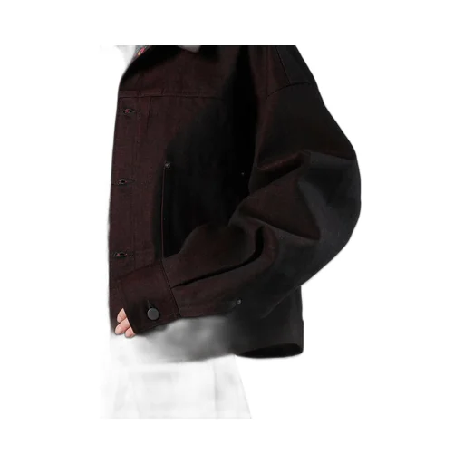 Red Back Side Denim Jacket