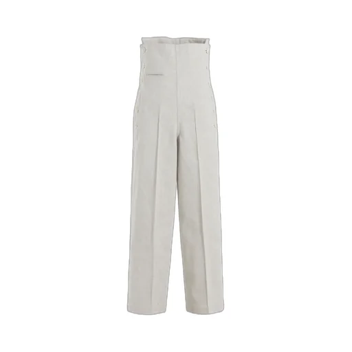 Uneven Yarn Denim Side Open Pants