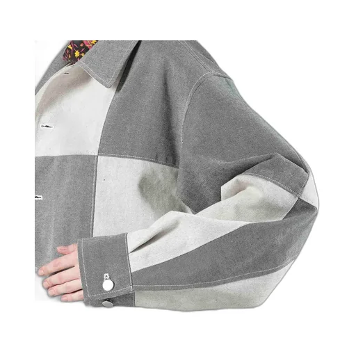 Uneven Yarn Denim Shirt Blouson