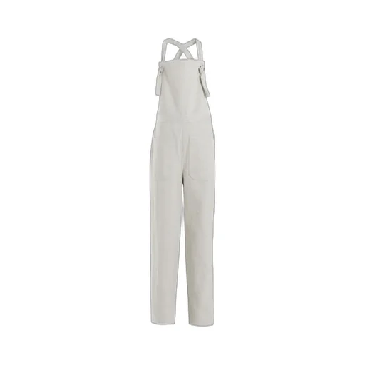 Uneven Yarn Denim Apron Pants
