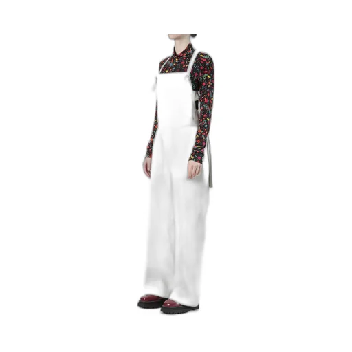 Uneven Yarn Denim Apron Pants