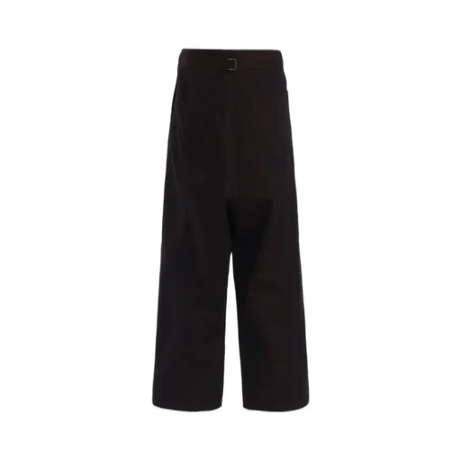 Red Back Side Denim Side Tucked Pants