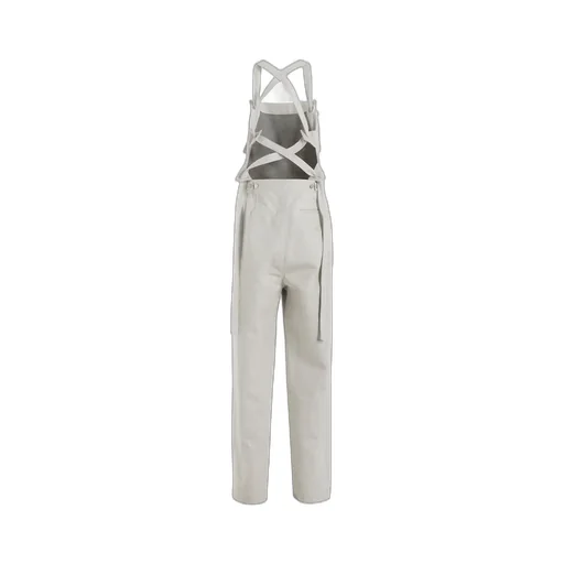 Uneven Yarn Denim Apron Pants
