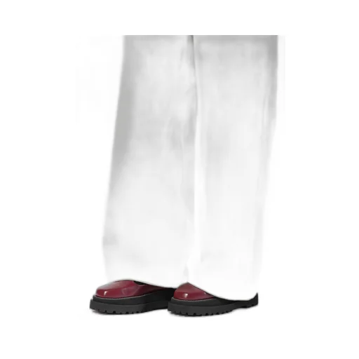Uneven Yarn Denim Apron Pants