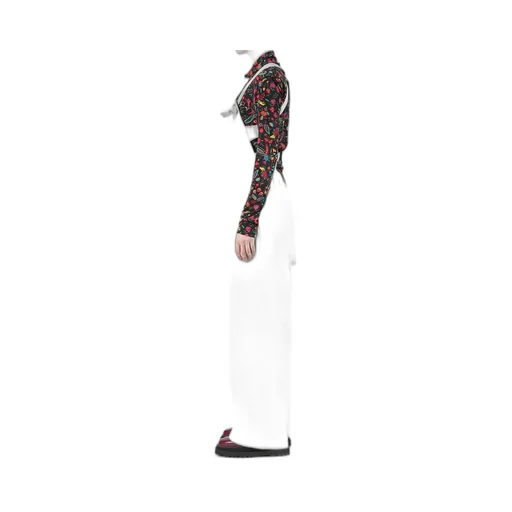 Uneven Yarn Denim Apron Pants