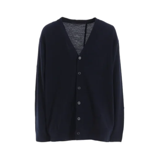 V-Neck Cardigan With Panel Design