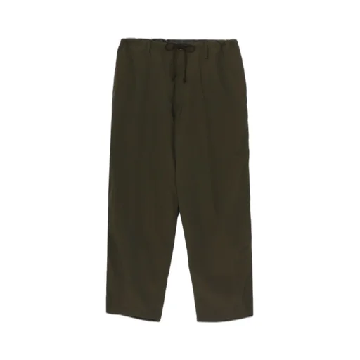 Nylon Ripstop Wide-Leg Drawstring Pants