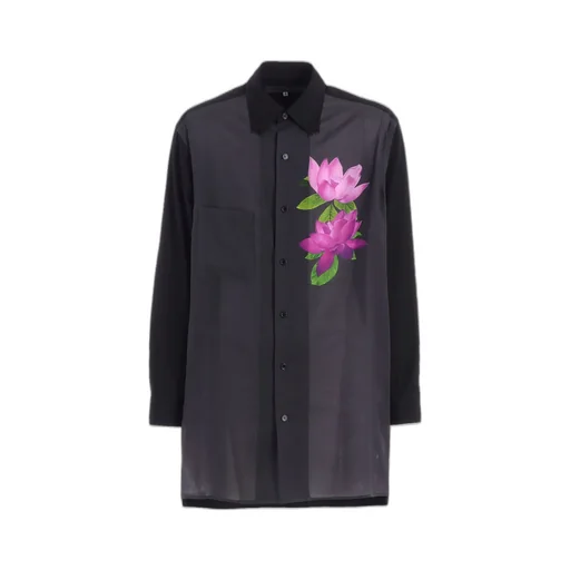 Double-Collar Shirt In Broad And Cellulose Gray Lotus
