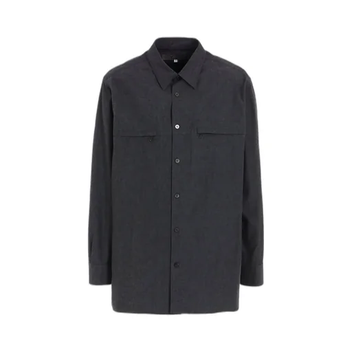 Cotton Dungaree Shirt With Double Zip Pocket