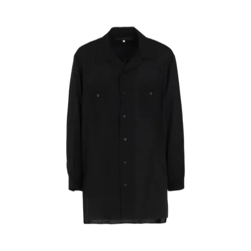 Cellulose Lawn Panel Open-Collar Shirt