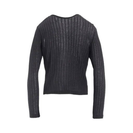 Gauze Rib Long Sleeve Cardigan