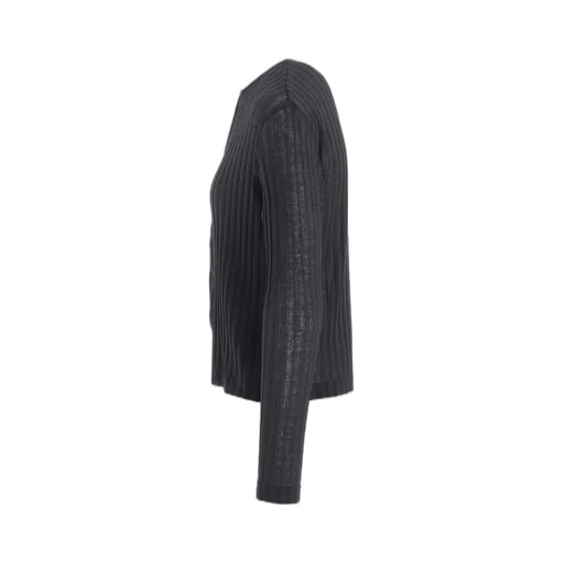 Gauze Rib Long Sleeve Cardigan