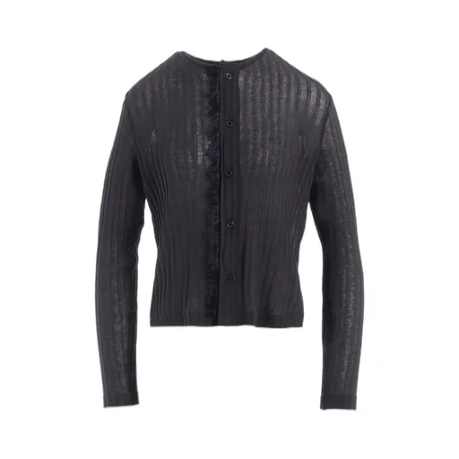 Gauze Rib Long Sleeve Cardigan