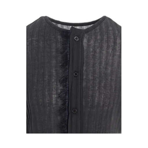 Gauze Rib Long Sleeve Cardigan