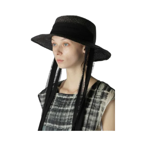 Raffia Boater Hat