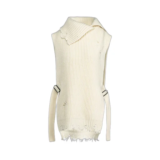 Lamb Wool Damaged Knit Vest