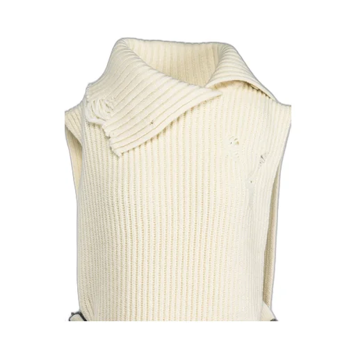 Lamb Wool Damaged Knit Vest